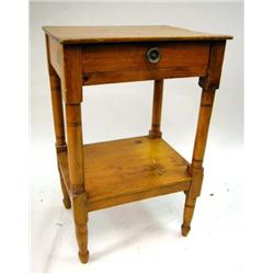 A PINE ONE-DRAWER WASH STAND