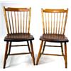 Image 1 : A PAIR OF FAUX-BAMBOO TURNED WINDSOR THUMB-BACK SIDE CHAIRS