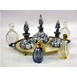 A MISCELLANEOUS GROUP OF GLASS PERFUME BOTTLES