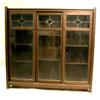 Image 1 : A MISSION STYLE FIGURED OAK BOOKCASE