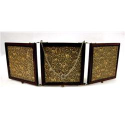 AN ARTS AND CRAFTS STYLE THREE-PART DRESSING MIRROR