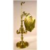 Image 1 : A CAST BRASS SIX LIGHT FLUID LAMP WITH REFLECTING PANEL