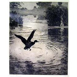 A FRANK W. BENSON DRYPOINT ETCHING