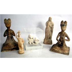 FIVE TERRACOTTA TABLE TOP ARTICLES