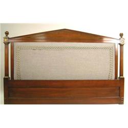 A NEOCLASSICAL STYLE ORMOLU-MOUNTED MAHOGANY BEDSTEAD