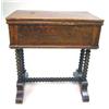 Image 1 : AN EMPIRE FIGURED MAHOGANY SWIVEL-TOP GAMES TABLE