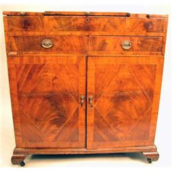 A GEORGE III INLAID MAHOGANY BEAU BRUMMEL