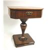 Image 1 : A BIEDERMEIER PART-EBONIZED AND INLAID MAHOGANY OCTAGONAL SEWING TABLE