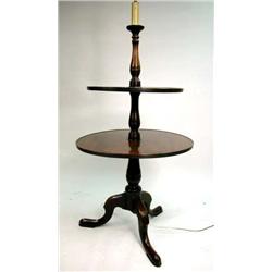 A GEORGE II MAHOGANY TWO-TIER DUMBWAITER