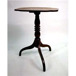 A FEDERAL CHERRYWOOD CANDLESTAND