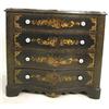 Image 1 : A VICTORIAN PAINT-DECORATED SERPENTINE DIMINUTIVE CHEST