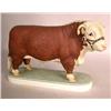 Image 1 : A ROYAL WORCESTER, ENGLAND, BONE CHINA FIGURE OF A HEREFORD BULL