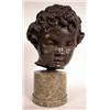 Image 1 : A PATINATED METAL BUST OF A YOUNG BOY ON MARBLE BASE