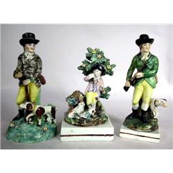 THREE STAFFORDSHIRE FIGURES