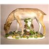 Image 1 : A STAFFORDSHIRE FIGURE OF A DEER FEEDING