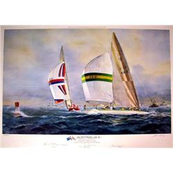 A GOUACHE ON BOARD OF THE SAILING SHIP "SAGA"