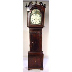 A GEORGE III MAHOGANY TALL CASE CLOCK