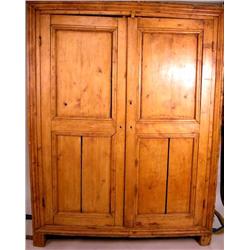 A FRENCH PROVINCIAL PINE WARDROBE