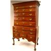 Image 1 : A CHIPPENDALE CHERRYWOOD FLAT-TOP HIGH CHEST OF DRAWERS