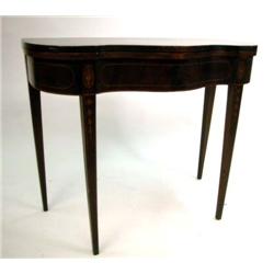 A FEDERAL STYLE INLAID MAHOGANY GAMES TABLE