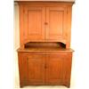 Image 1 : A RED STAINED PINE STEPBACK CUPBOARD