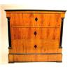 Image 1 : A BIEDERMEIER PART-EBONIZED AND FIGURED CHERRYWOOD CHEST OF DRAWERS
