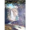 Image 1 : AN OIL ON CANVAS WATERFALL