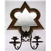 Image 1 : AN ARTS AND CRAFTS PATINATED METAL TWO-LIGHT MIRRORED WALL SCONCE