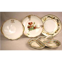 A GROUP OF SIX ASSORTED PORCELAIN SERVING ARTICLES