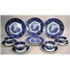 Image 1 : A PARTIAL SET OF BLUE AND WHITE DINNERWARE SERVICE