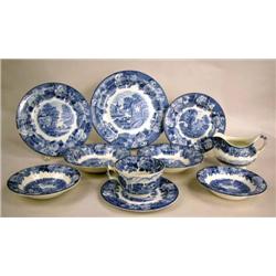 A PARTIAL SET OF ENOCH WOODS ENGLISH SCENERY DINNERWARE SERVICE