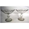 Image 1 : A PAIR OF COLORLESS GLASS FOOTED COMPOTES