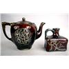 Image 1 : A BROWN GLAZED STERLING SILVER OVERLAY TEAPOT