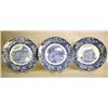Image 1 : A SET OF ELEVEN BLUE AND WHITE WEDGWOOD HISTORICAL DINNER PLATES