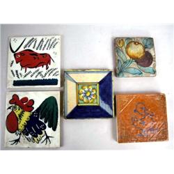 A GROUP OF ASSORTED ITALIAN POTTERY TILES