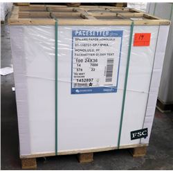 Qty 1 Pallet Pacesetter 24 x 36 Gloss Text Paper 7000 Sheets