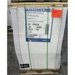 Qty 1 Pallet Pacesetter 23 x 35 Gloss Cover Paper 3500 Sheets