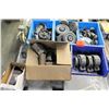 Image 1 : Qty 3 Bins & Box Misc Size Wheels, Casters, etc