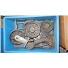 Image 2 : Qty 3 Bins & Box Misc Size Wheels, Casters, etc