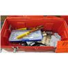 Image 2 : Tool Box w/ Hammers, Crescent Wrench, Tin Snips, Sockets, etc