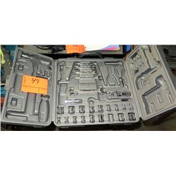 Tool Box w/ Partial Set of Sockets & Wrenches