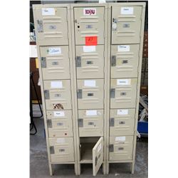 Republic Steel Metal Cabinet w/ 15 Individual Storage Lockers