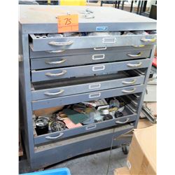 Foster Metal Rolling Tool Cabinets w/ Tools in Drawers