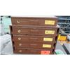 Image 2 : Qty 4 Metal Tool Cabinets w/ Nuts, Bolts, Springs, etc in Drawers