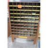 Image 1 : Lawson Products 4 Door Metal Tool Cabinet w/ 80 Cubbies Filled Misc Tools