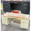 Image 1 : Qty 2 Metal Shop Desks - 1 White & 1 Black w/ Drawers