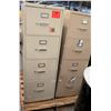 Image 1 : Qty 2 Beige 4 Drawer File Cabinets