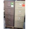 Image 1 : Qty 2 Four Drawer File Cabinets - 1 Beige/1 Light Brown