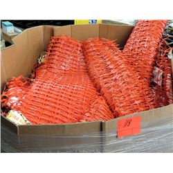 Qty 1 Box Orange Safety Netting Construction Fence