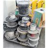 Image 1 : Case Cat 1000 Ft Cable, 9 Reels Misc Cable, 2 Drums, etc